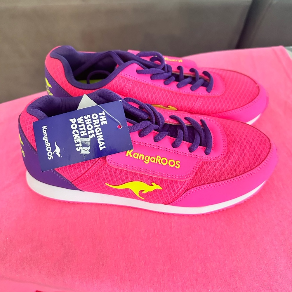 KangaROOS Kids' Pink & Purple Athletic Sneakers